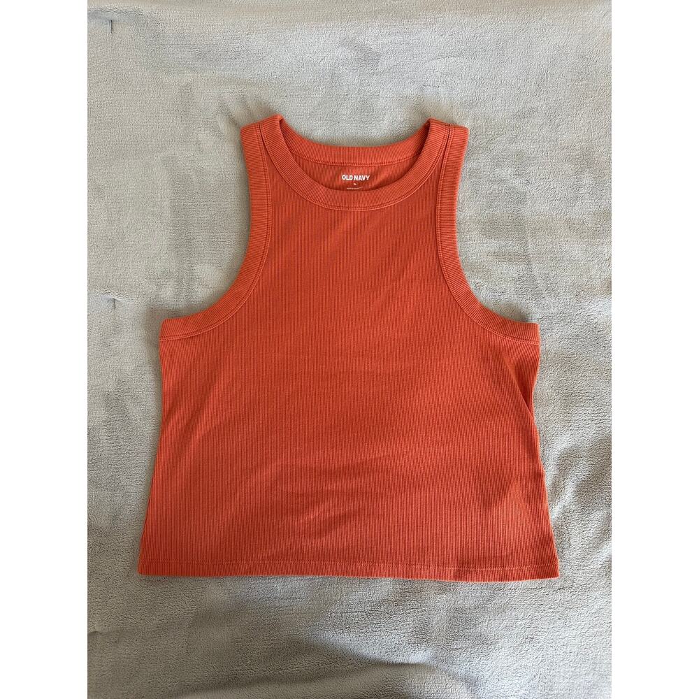 Old Navy - Orange Snug Crop Tank Top - Size XL